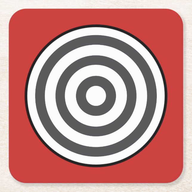 Bullseye Circle - Square Untersetzer (Vorderseite)
