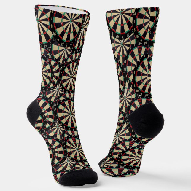 Bullseye Dartboard's Layered, Crew Socks Socken (Gewinkelt)