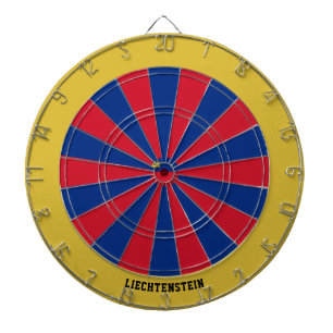 Bullseye der Liechtensteinischen Flagge Dartscheibe