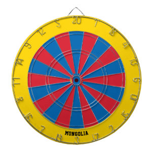 Bullseye der Mongolei-Flagge Patriot Dartscheibe