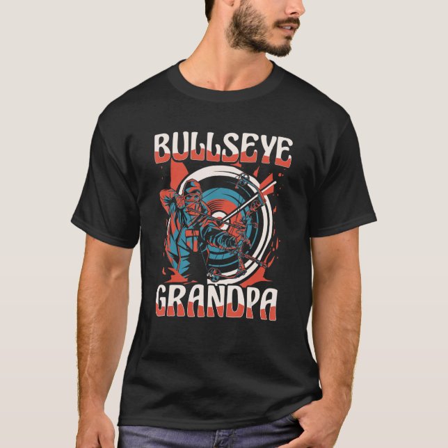 Bullseye Grandpa Bowman Bow Arrows Archery Grandet T-Shirt (Vorderseite)