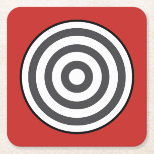 Bullseye-Kreis - Quadratischer Untersetzer