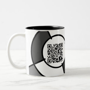 Bullseye QR-Code Zweifarbige Tasse