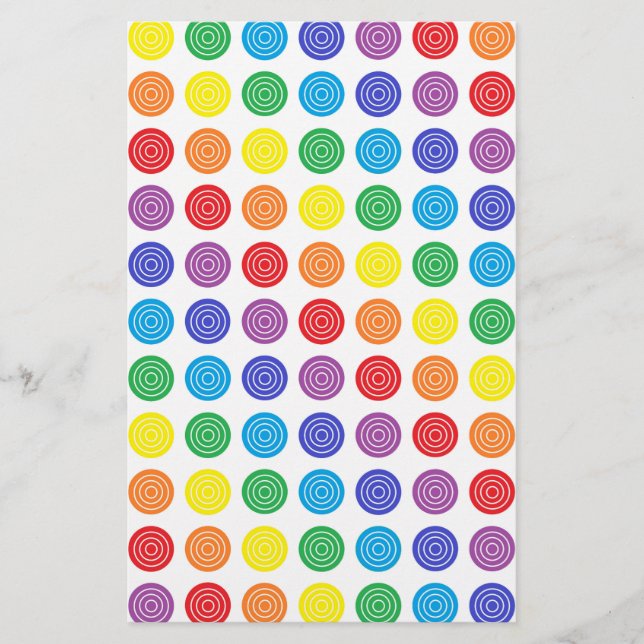 Bullseye Rainbow Stationery (Vorderseite)