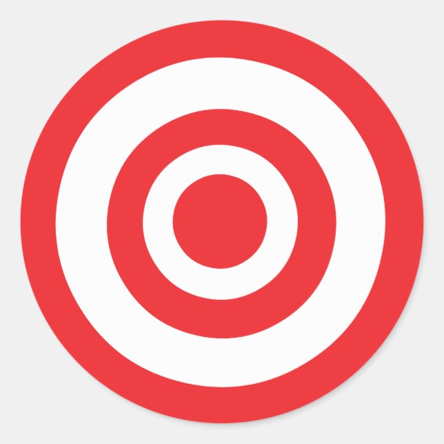 Bullseye-Ziel Runder Aufkleber (Vorderseite)