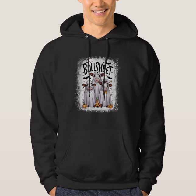 Bullsheet Cow Ghost Trick oder Treatment Spooky Sa Hoodie (Vorderseite)