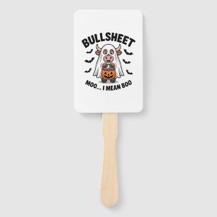 BULLSHEET Halloween Niedliche Kuh im Geist Fächer