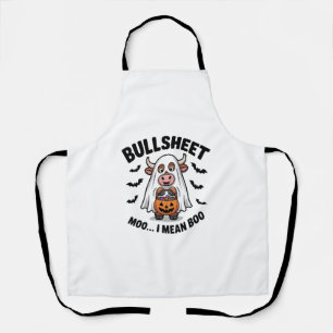 BULLSHEET Halloween Süße Kuh im Geist Schürze