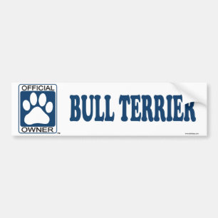 Bullterrier-Blau Autoaufkleber