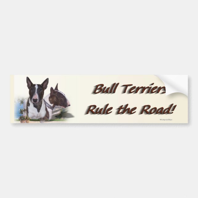 bullterrier_bumpersticker autoaufkleber (Vorne)