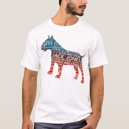 Bullterrier-Cockney-Jargon-Typografie T-Shirt