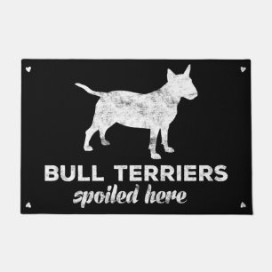 Bullterrier hier verdorben fußmatte