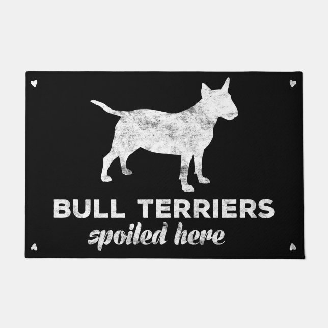 Bullterrier hier verdorben fußmatte (Vorderseite)