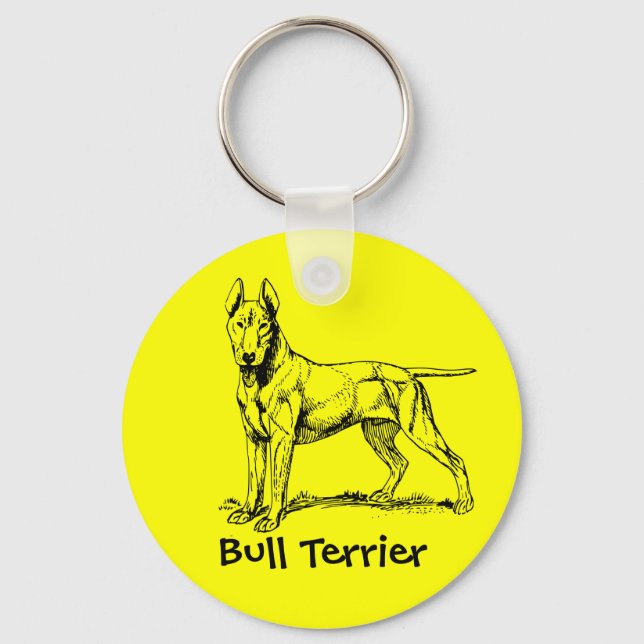 Bullterrier Schlüsselanhänger (Vorderseite)