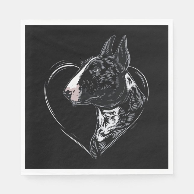 Bullterrier   serviette (Vorderseite)
