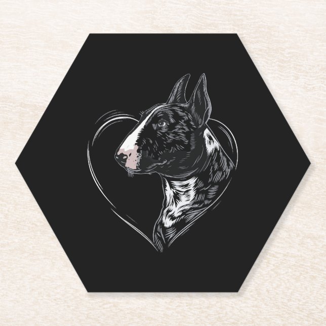Bullterrier   untersetzer (Vorderseite)
