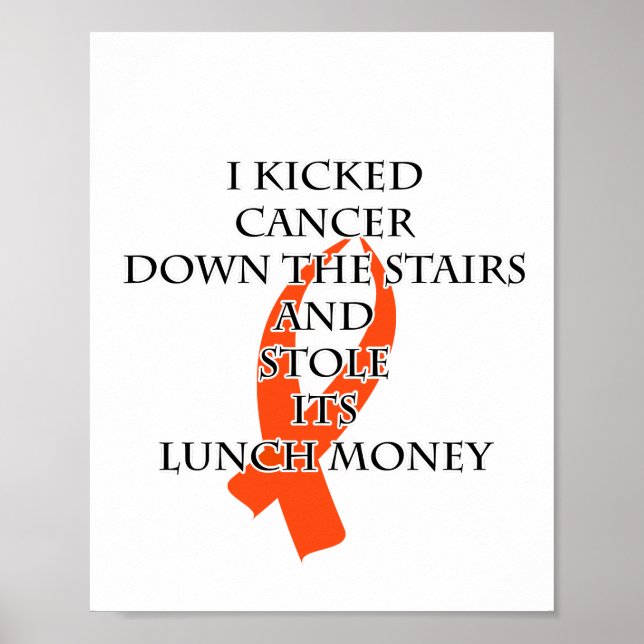 Bully Cancer (Orange Ribbon) Poster (Vorne)