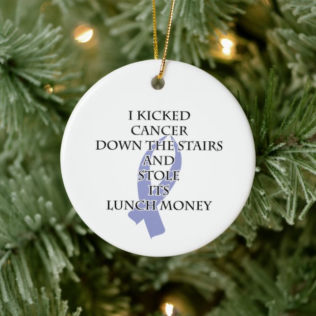 Bully Cancer (Periwinkle Ribbon) Keramik Ornament (Baum)