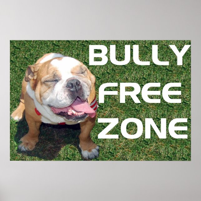 BULLY FREE ZONE affiche 52" x 35" (Devant)