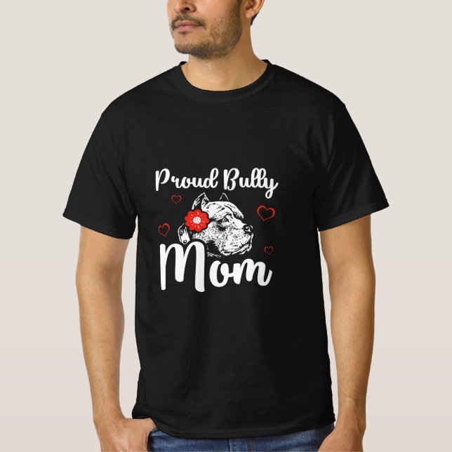 Bully Mama American Bully Pitbull Dog Owner Premiu T-Shirt (Vorderseite)