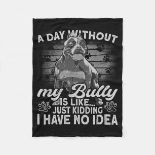 Bully Tbull Stofftier Outfit Hund American Bul Fleecedecke