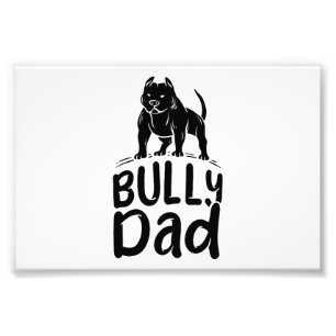 Bully-Vater stolzer American Bully Besitzer Fotodruck