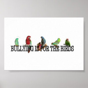 Bullying ist für das Vogelplakat Poster