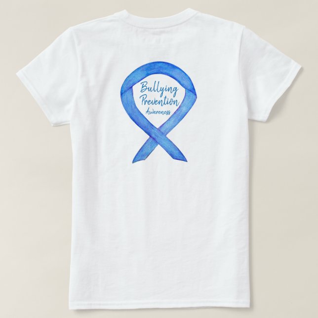 Bullying Prevention Awareness Ribbon Custom TShirt (Design Rückseite)