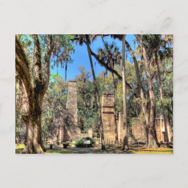 Bulow Plantage, Florida Postkarte (Vorderseite)