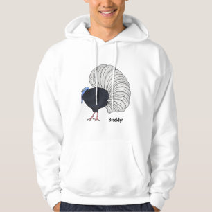 Bulwer-Fasan-Vogel-Cartoon-Illustration Hoodie