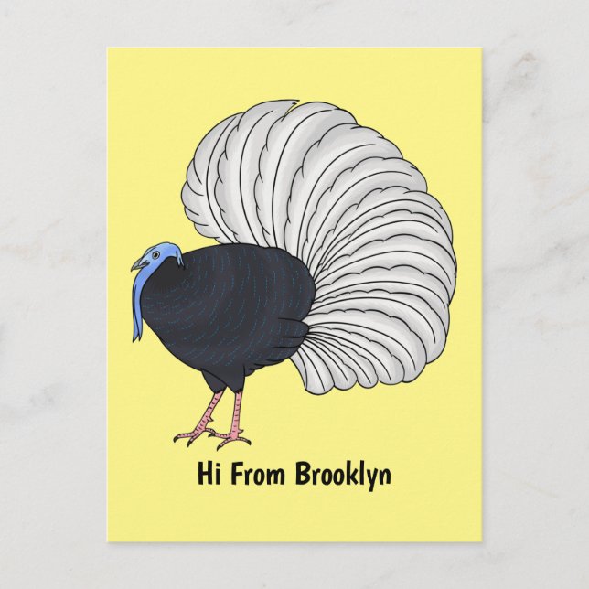 Bulwers faszinierende Cartoon-Abbildung Postkarte (Vorderseite)