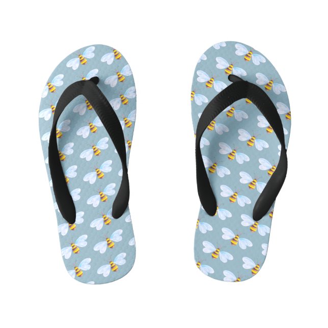 Bumble abeilles Aquarelle art tongs (Semelle)