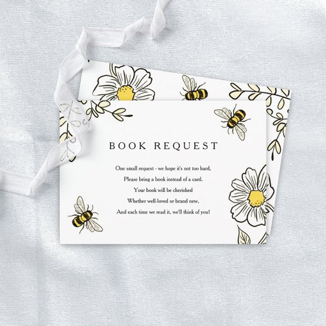 Bumble Bee Apportez Une Carte De Demande De Livre (Créateur téléchargé)