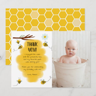 Bumble Bee Birthday Party Foto Vielen Dank Karten