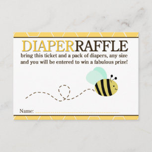 Bumble Bee Douche Déchets Carte Raffle