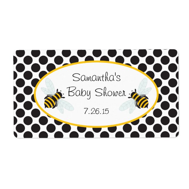 Bumble Bee Étiquette de bouteille d'eau (Devant)