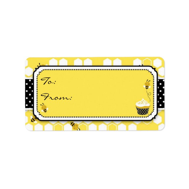 Bumble Bee Gift Label m Adressaufkleber (Vorne)
