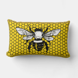Bumble Bee hive Apiary Throw Pillow Lendenkissen