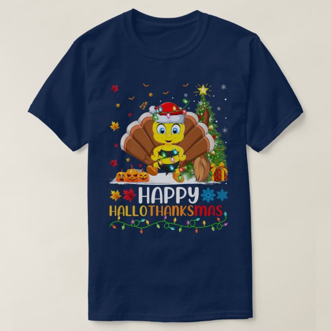 Bumble Bee Lover Funny Happy Bumble Bee HelloDanke T-Shirt (Design vorne)