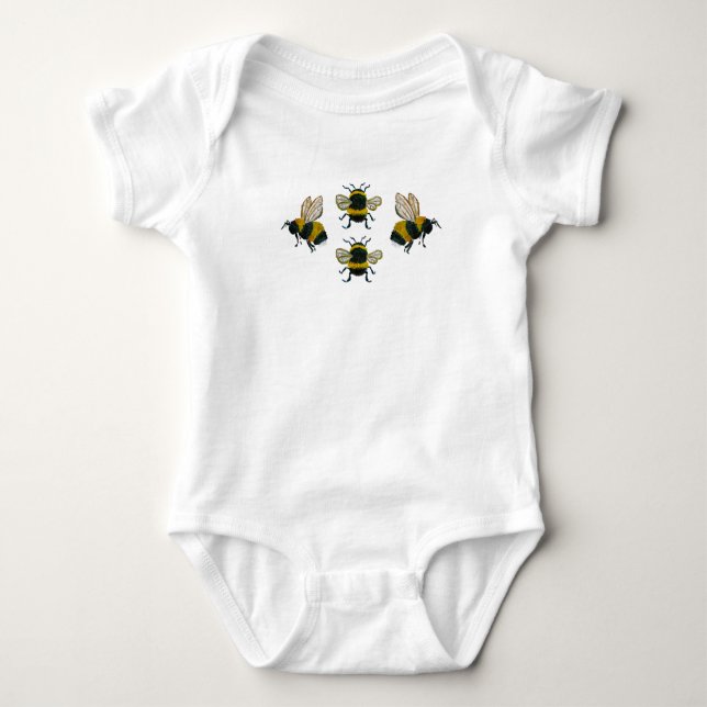 Bumble Bee onsie Baby Bodysuit Strampler (Vorderseite)