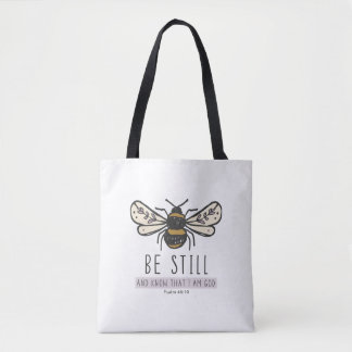 bumble bee scripture tote bag tasche