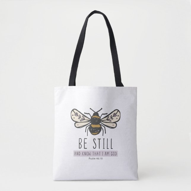 bumble bee scripture tote bag tasche (Vorderseite)