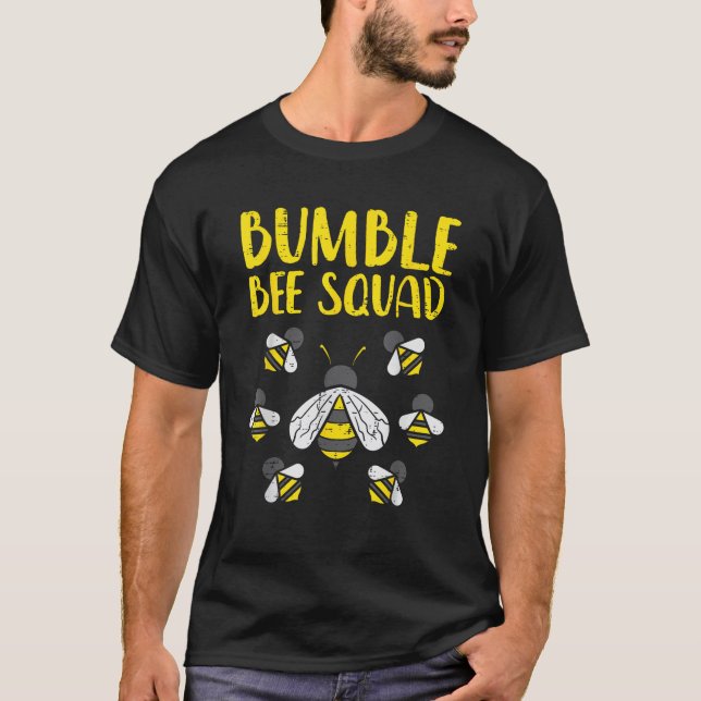 Bumble Bee Squad Funny Bumblebee Friends Team Männ T-Shirt (Vorderseite)