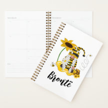 Bumble Bee Sunflower Personnalisé Gnome Planner