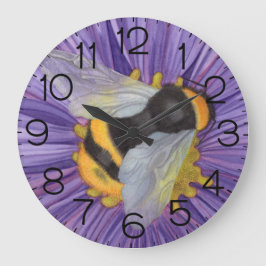 Bumble Bee Wall Clock Honey Bee Aster Große Wanduhr