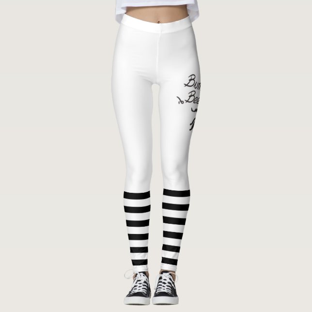 Bumble Bee white Leggings (Vorderseite)
