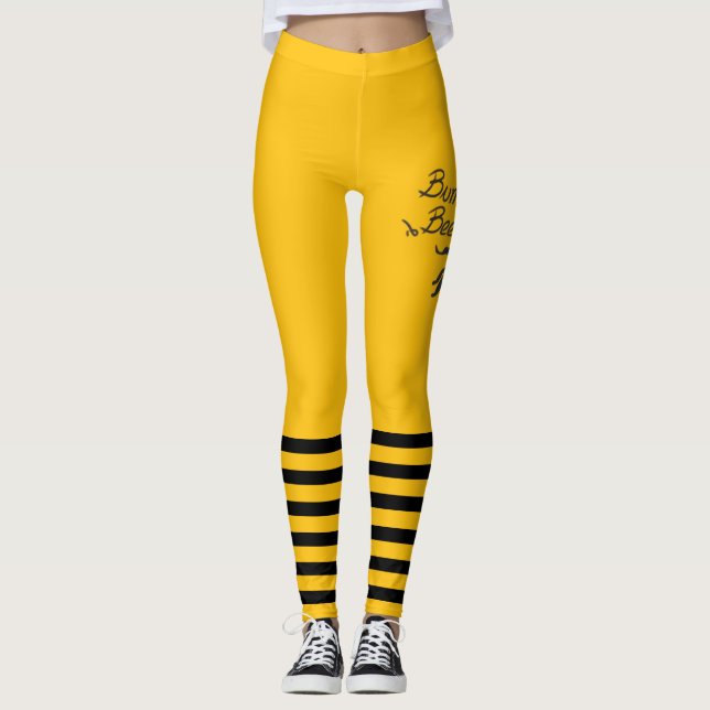 Bumble Bee yellow  Leggings (Vorderseite)