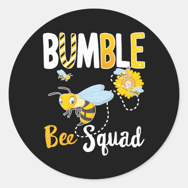 Bumble Bienenstockmannschaft Familienbauer Dankesc Runder Aufkleber (Vorderseite)
