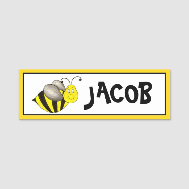 Bumble-Hummel-Honigbiene-Insektenbug Namensschild (Vorderseite)