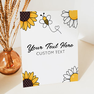 Bumble Miel Abeille Texte Personnalisé Panneau de 
